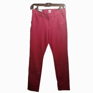 GAP - NWT Slim City Crop Slim Leg Bi-Stretch Fitted Pant - Pink Size 0
